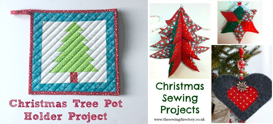 Christmas Tree Pot Holder Patchwork Project-min