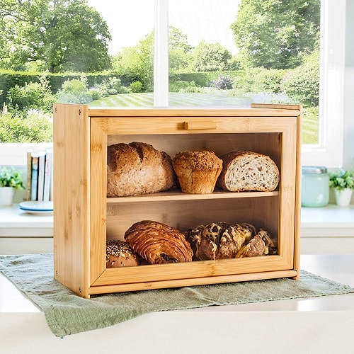 Farmhouse Style Bamboo Breadbox