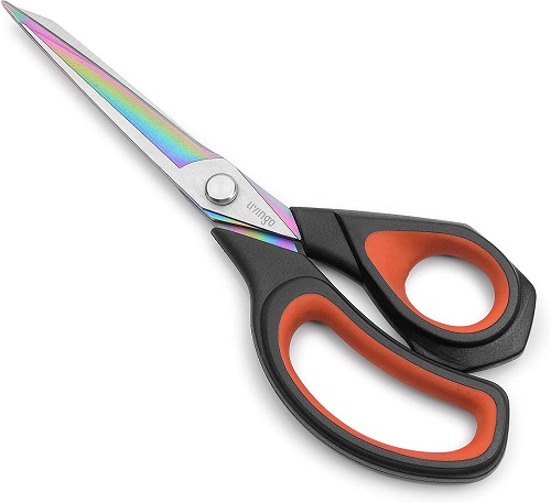 Dressmaker'S Fabric Scissors - 8 Stainless Steel Shears - Sharp Knife Edge Fabric  Shears with Protective Sheath