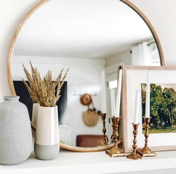 How To Tone Down a Gold Mirror Frame