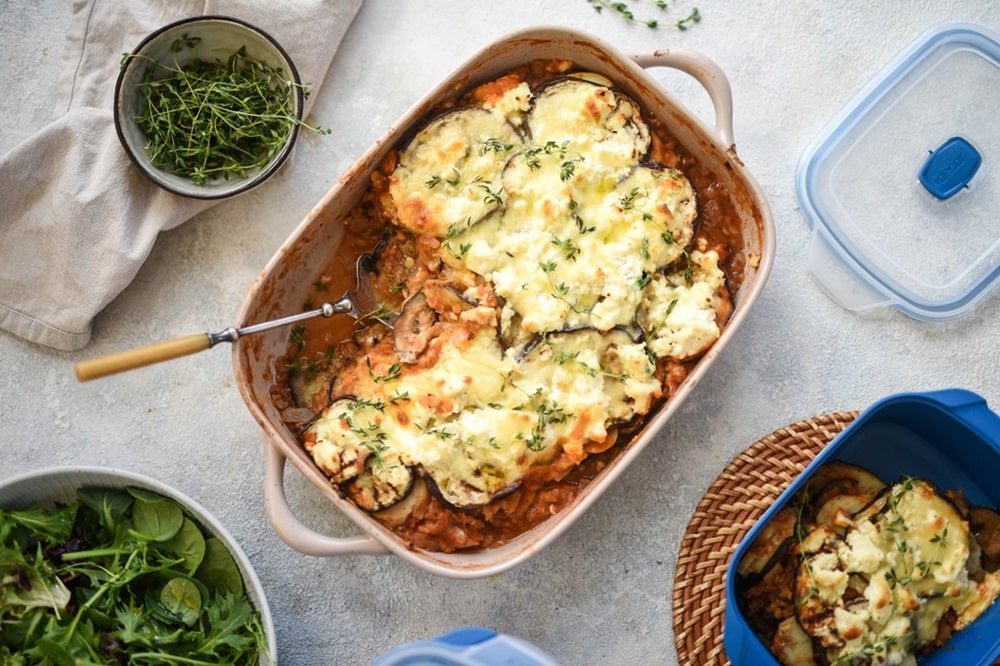 Lentil & Potato Moussaka Bake