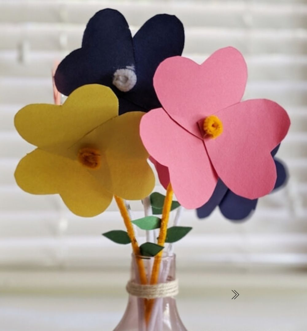 Heart Paper Flower Craft