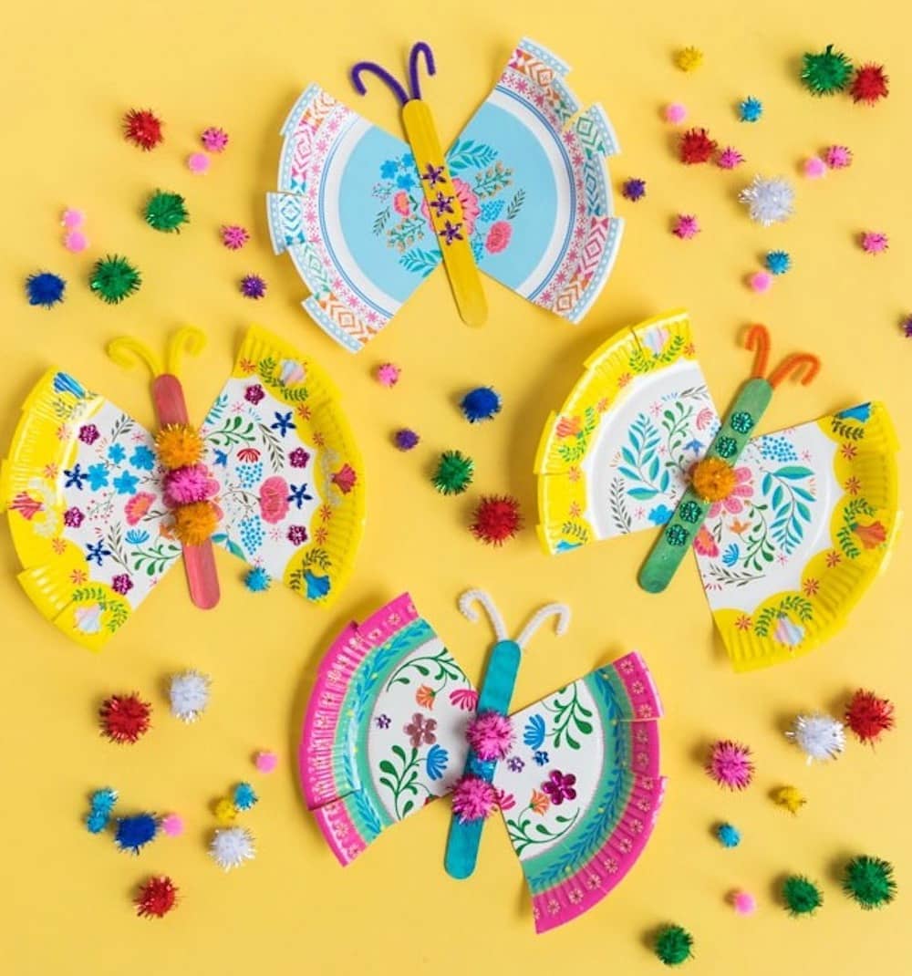 Paper Plate Butterfly Kids Craft