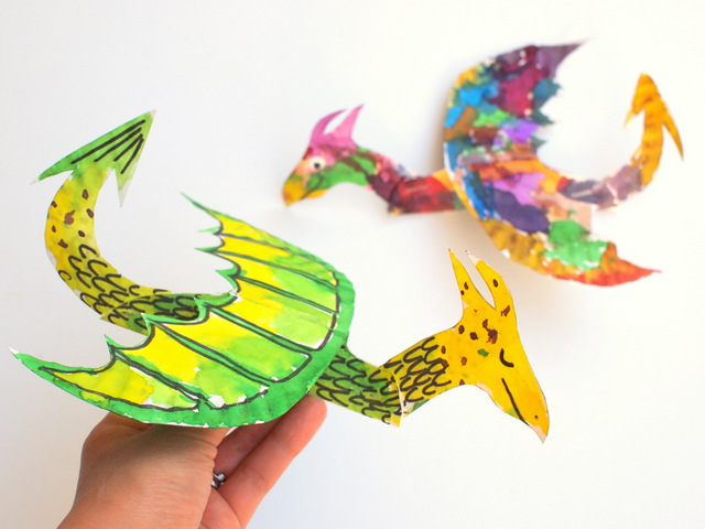 Paper Plate Dragons