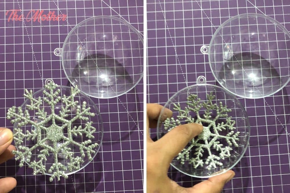 Step 1: Placing the Snowflake Inside the Ball