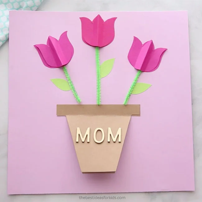 Mother’s Day Paper Tulip Card