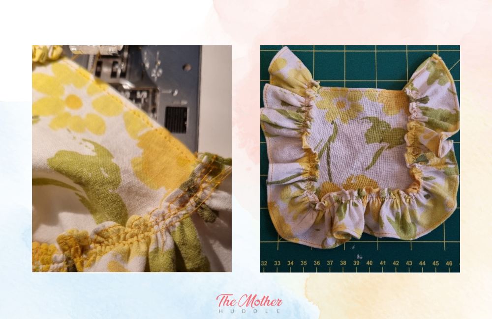 on top ruffles stitch