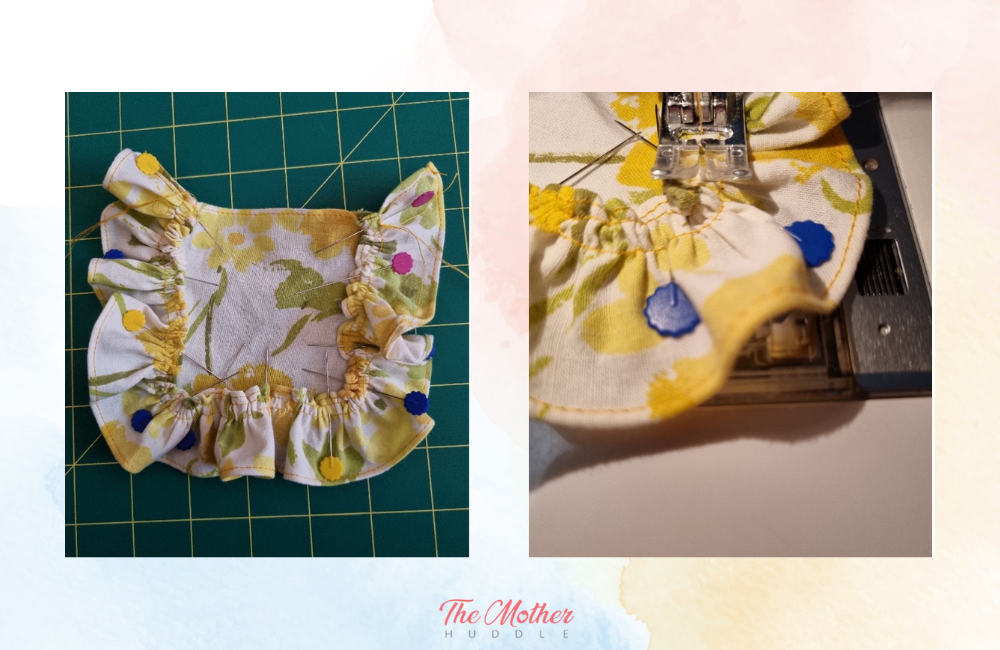 on top ruffles stitching