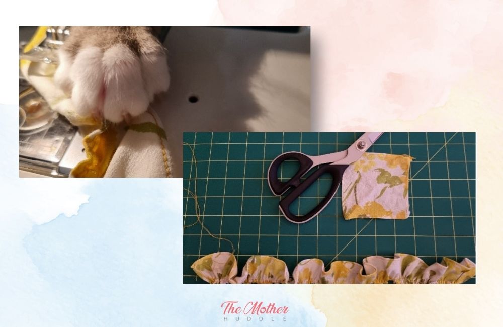 stitching on top ruffles