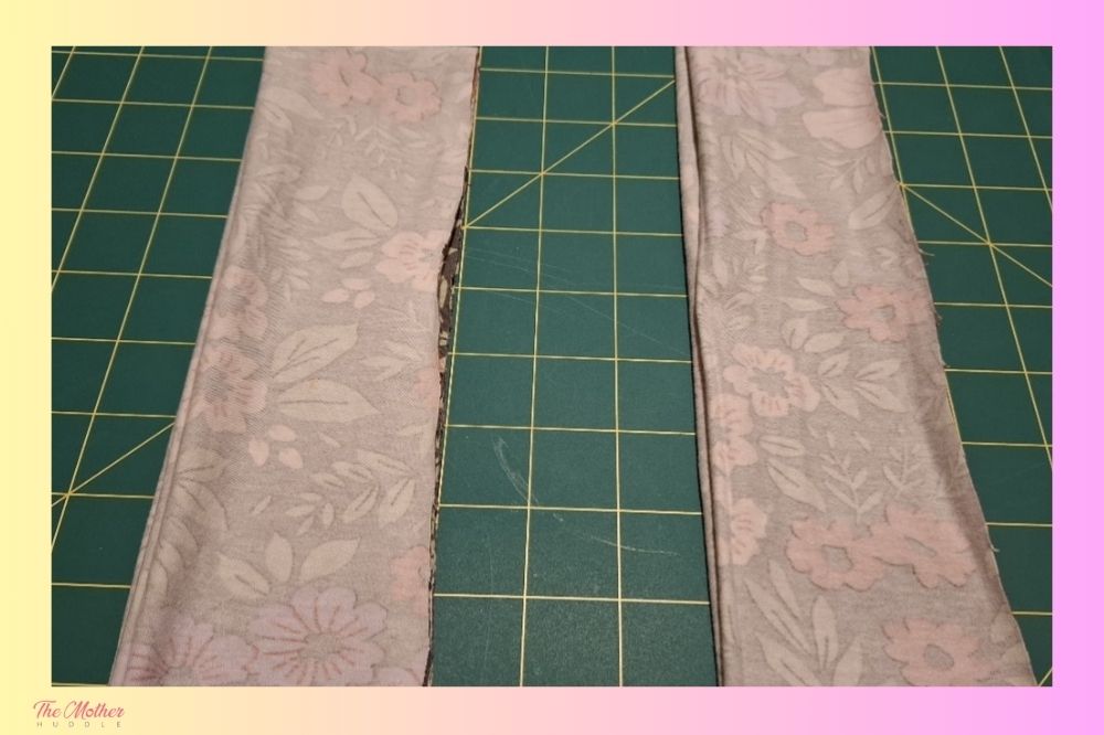folding the cloth for DIY Headband
