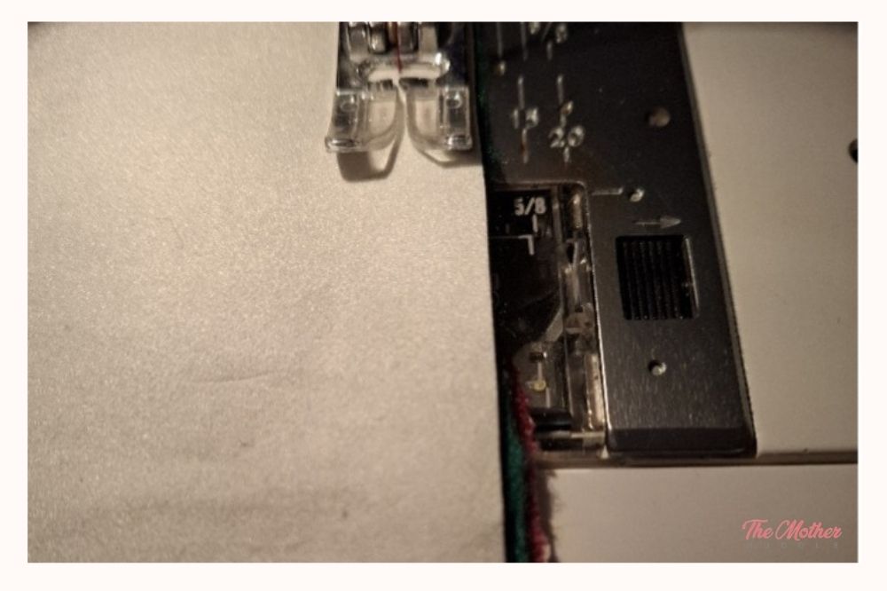 sew along the raw edge all the way