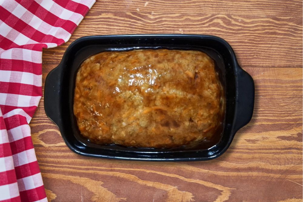 Place meatloaf in a baking dish and smooth to shape