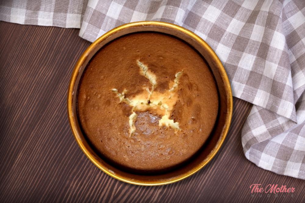 Pour into cake tin and bake