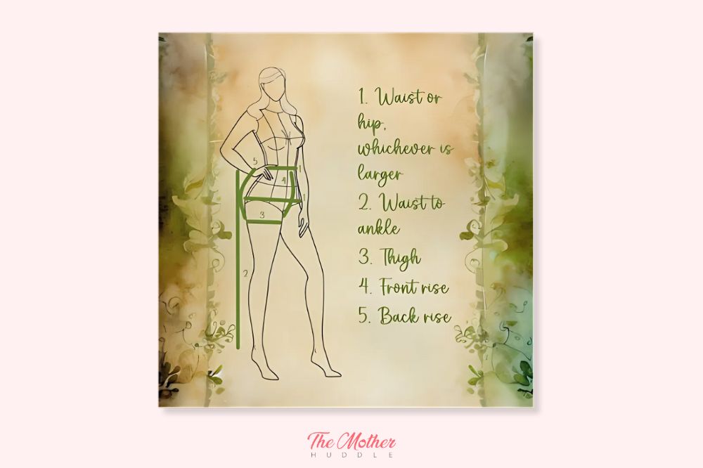 Harem pants guide for the measurements