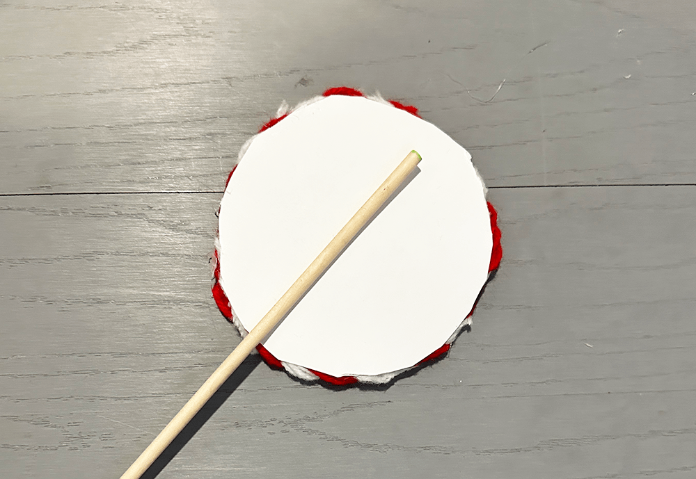 Glue stick to back