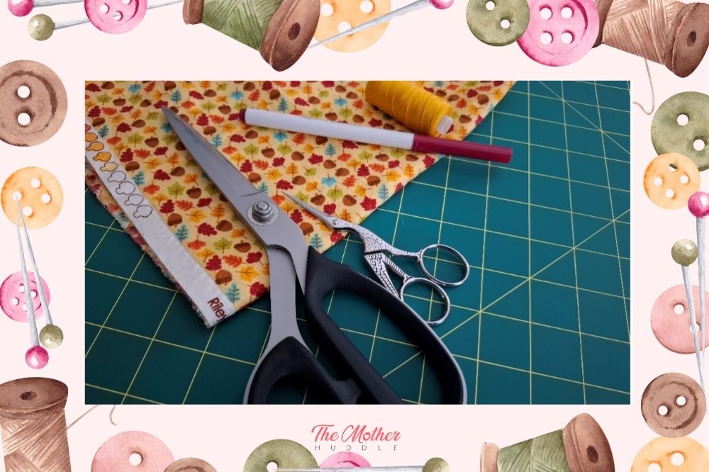 Materials needed for DIY Fat Quarter Heat Pack