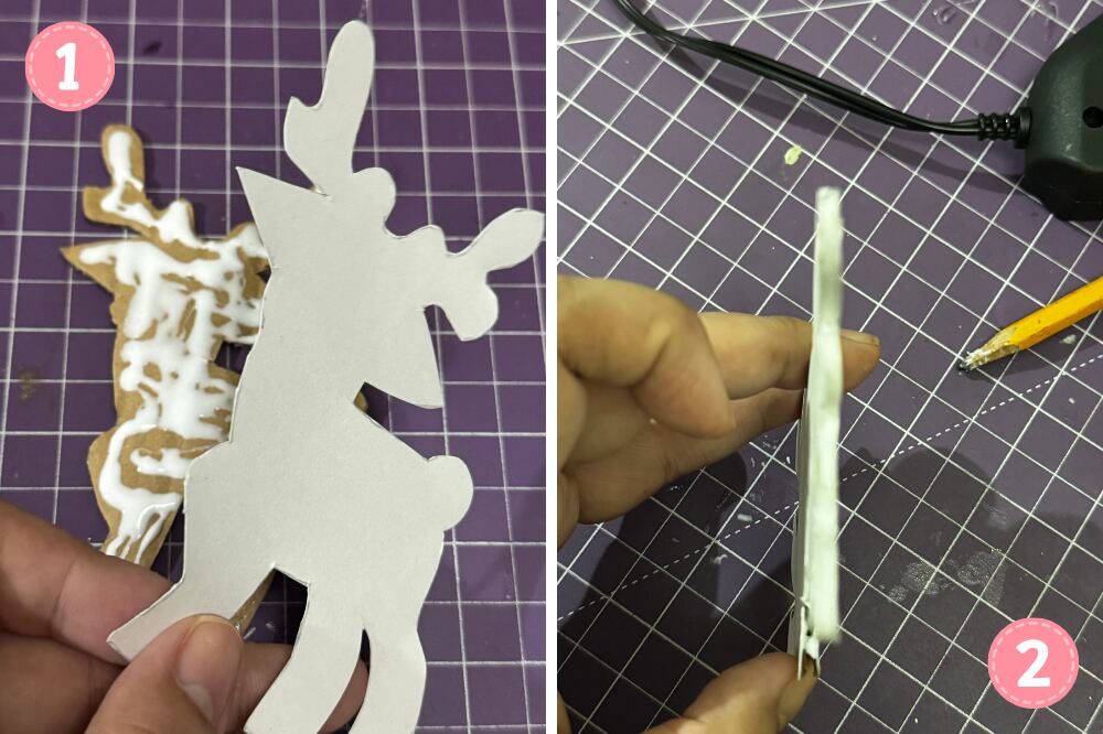 Cover the sides of the reindeer
