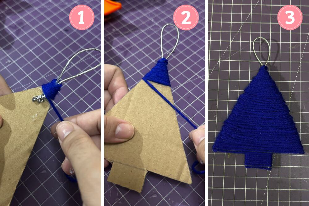 Cover the tree with your yarn