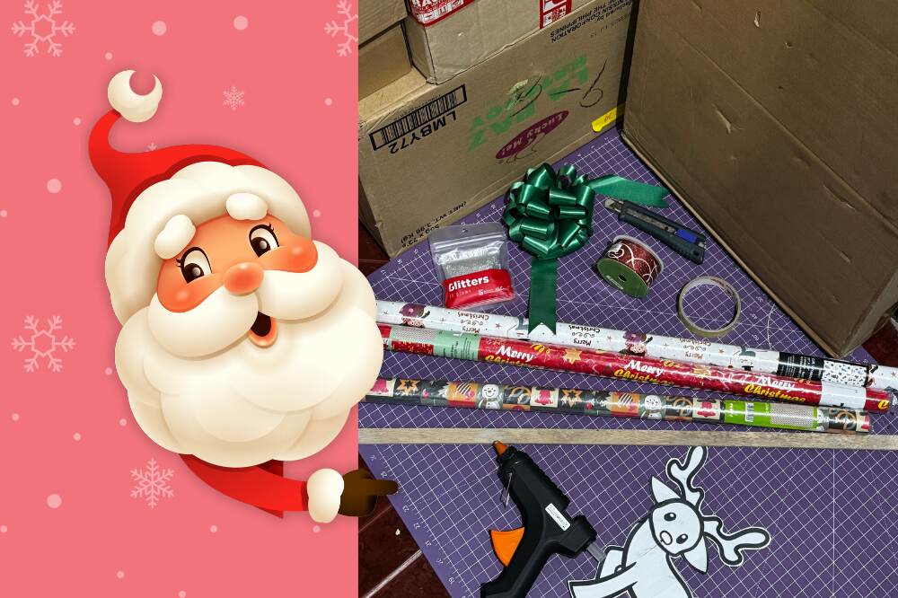 DIY Christmas Box Pole Display Materials