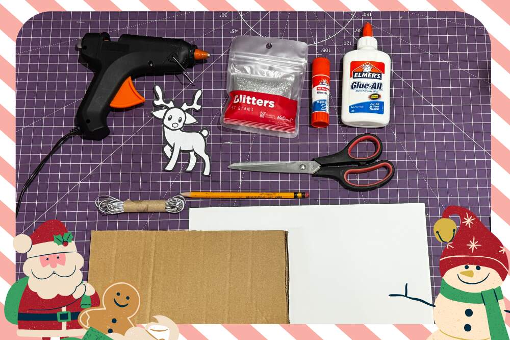 DIY REINDEER CHRISTMAS TREE ORNAMENT MATERIALS