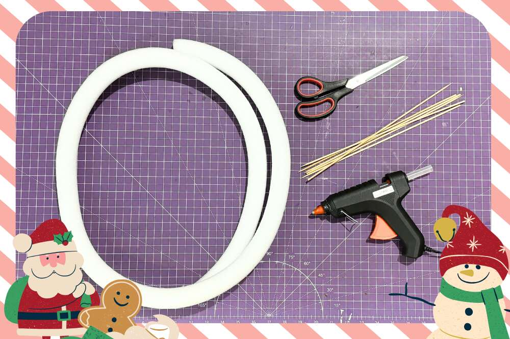 DIY STYROFOAM LADDER CHRISTMAS TREE ORNAMENT Materials needed