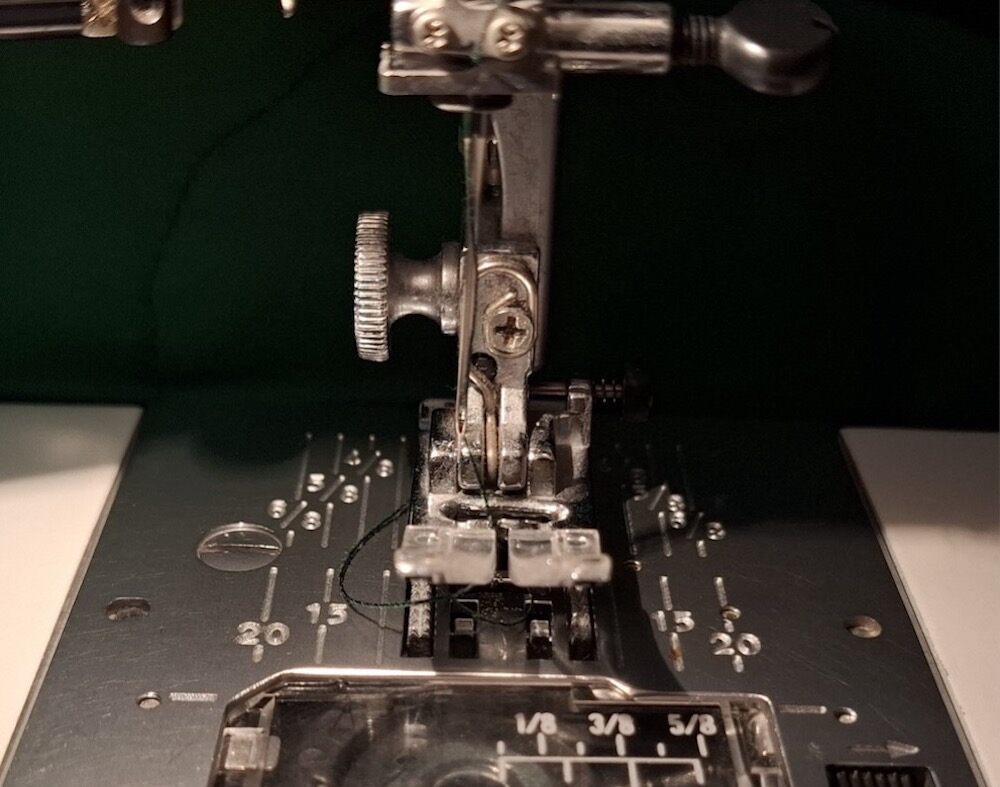 Move your needles in the sewing machine