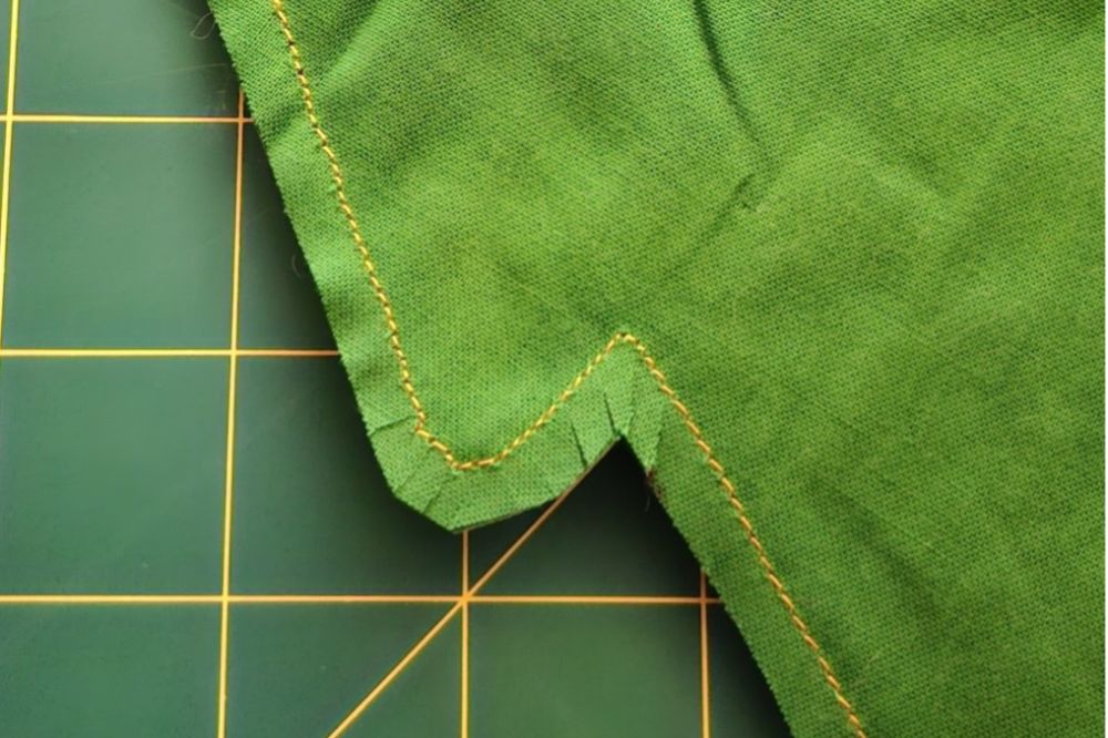 Sewing the sides of the tree