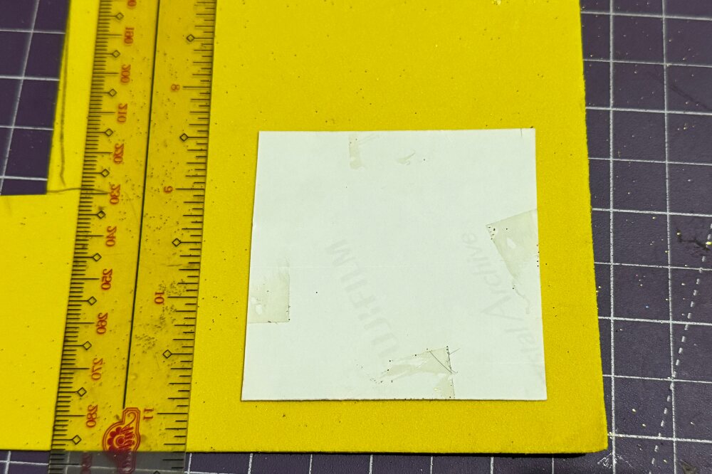 Step 1_ Measure the glitter foam paper of your desired size