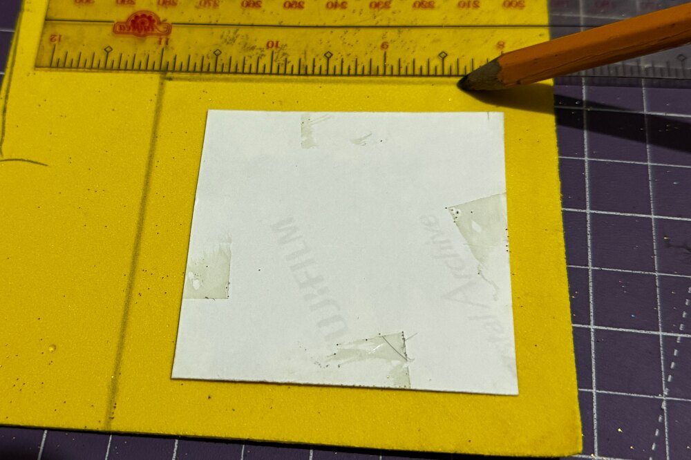 Step 1: Measure the glitter foam paper using ruler and pencil of your desired size