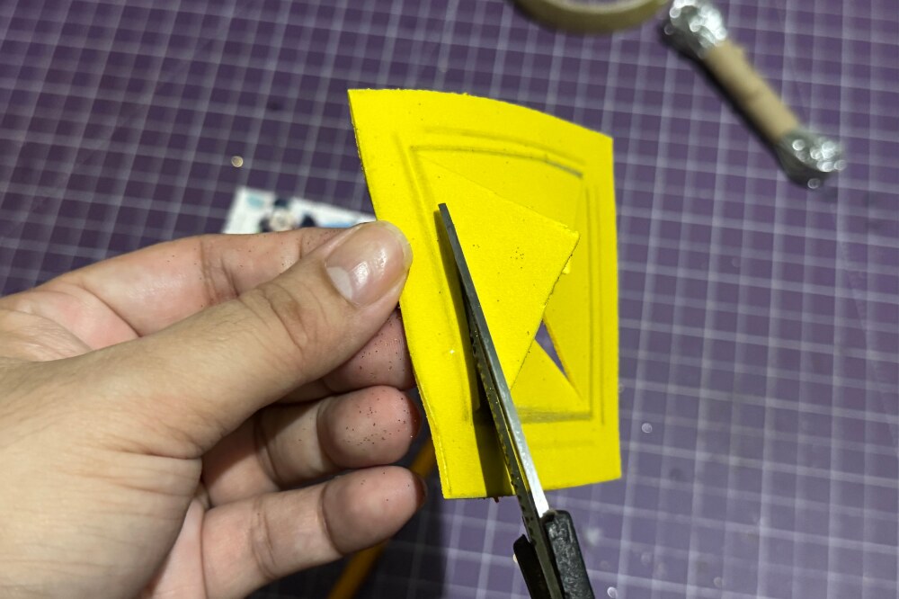 Then cut the side corners