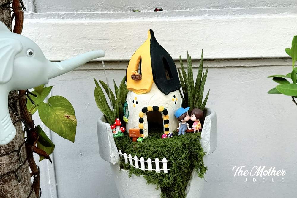 Watering the plants