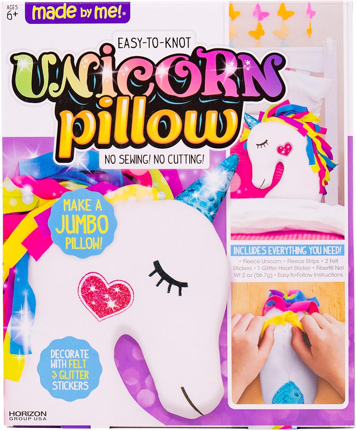 No-Sew Unicorn Pillow