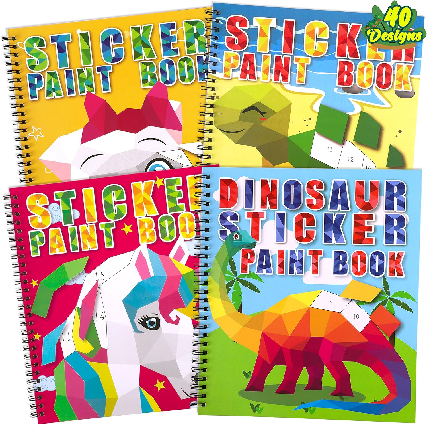 Four Pack Of Sticker Paint Books