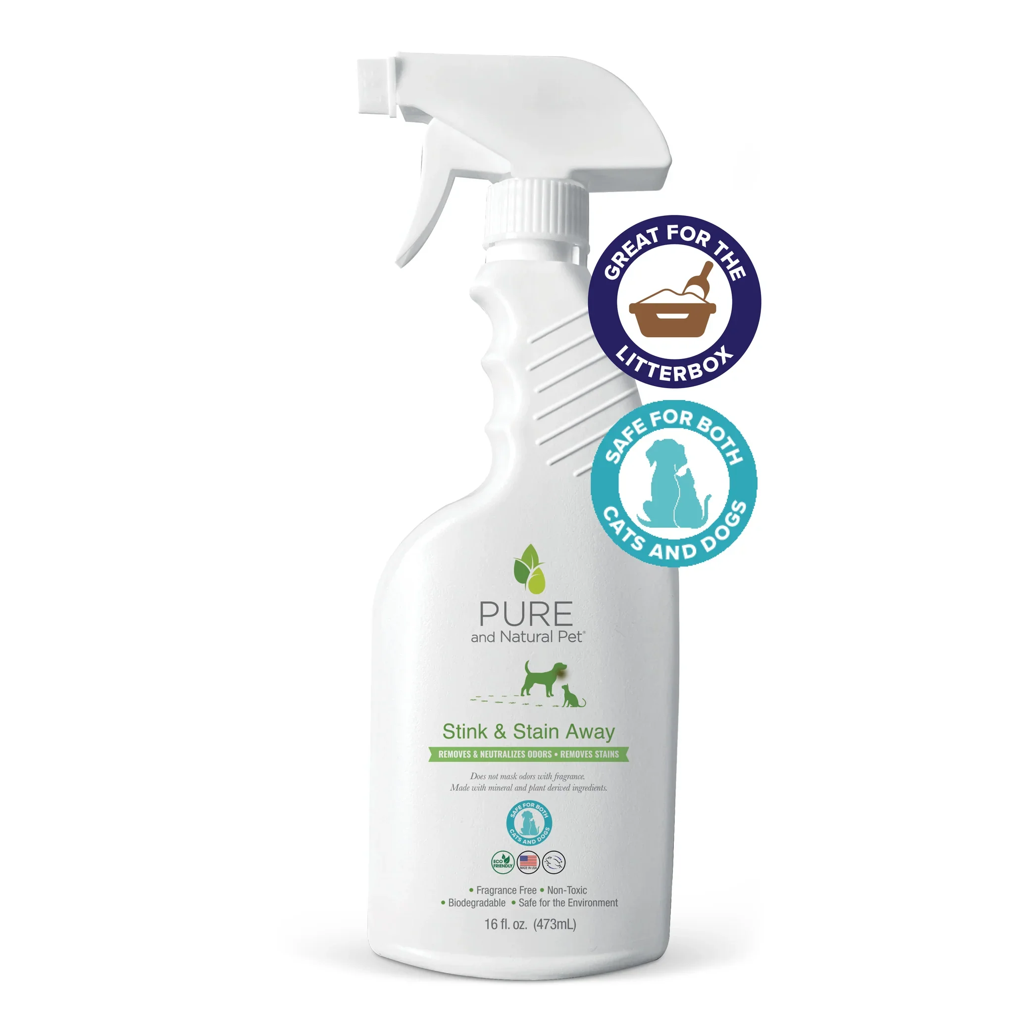 Pure & Natural Fragrance-Free Pet Stain & Odor Eliminator