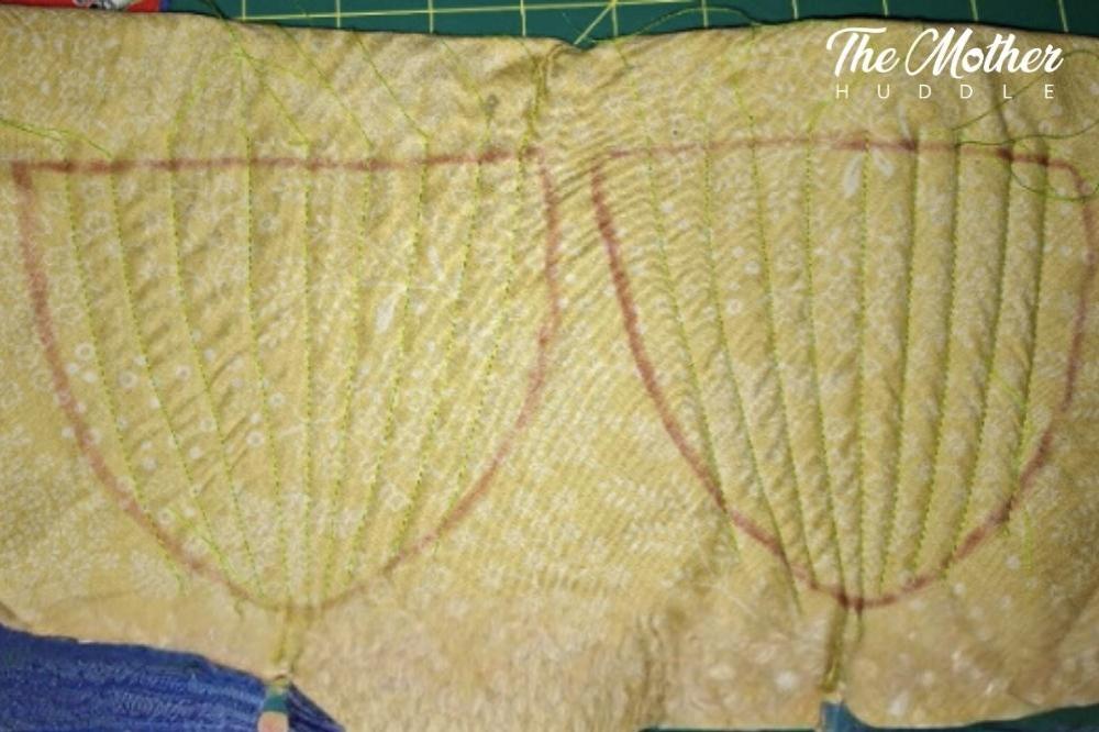 DIY Acorn Pot holder Step 2 - Quilting