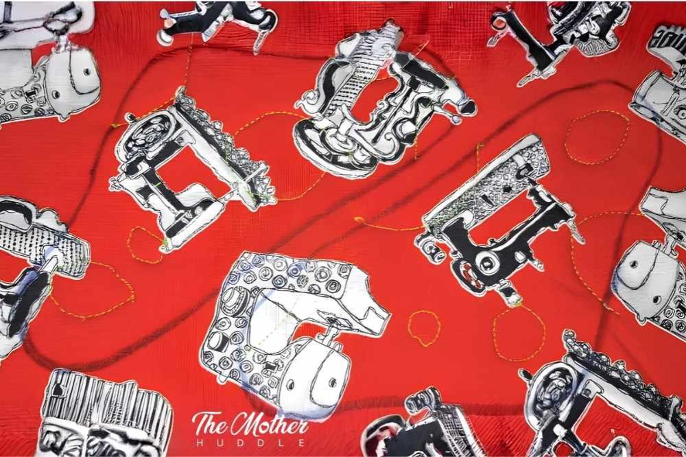 Step 2 - Quilt your Mushroom Head DIY Potholder