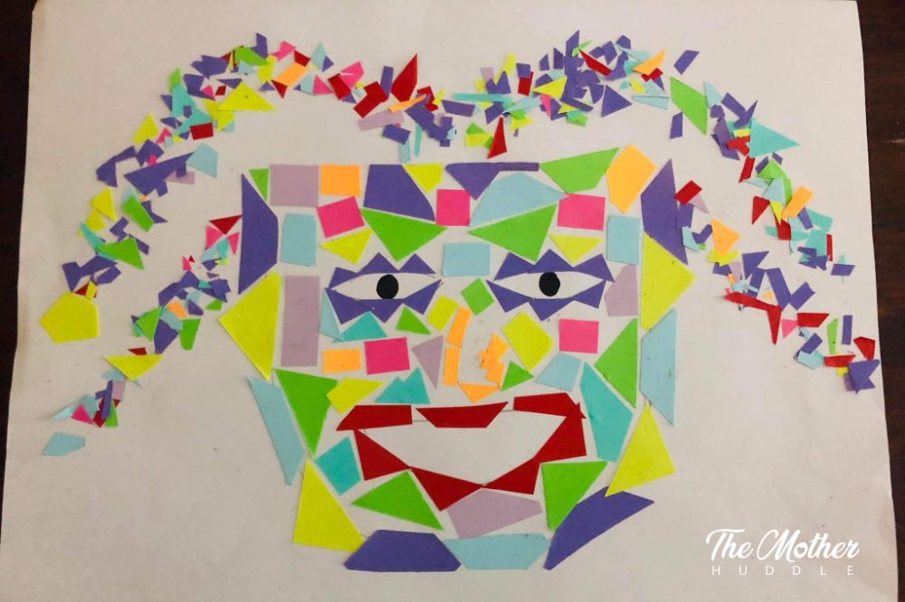 Step 4 Final Retouch Of The Mosaic Paper Art Craft