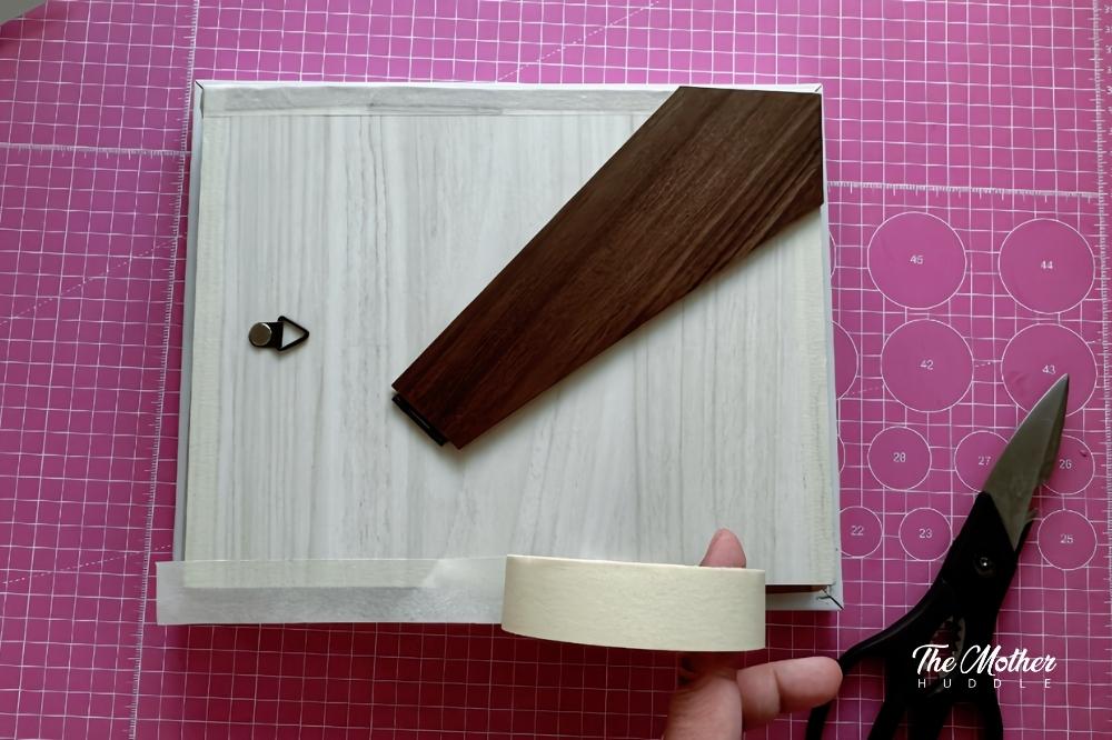 Step 4 Lock The Shadow Box Fram using Masking Tape