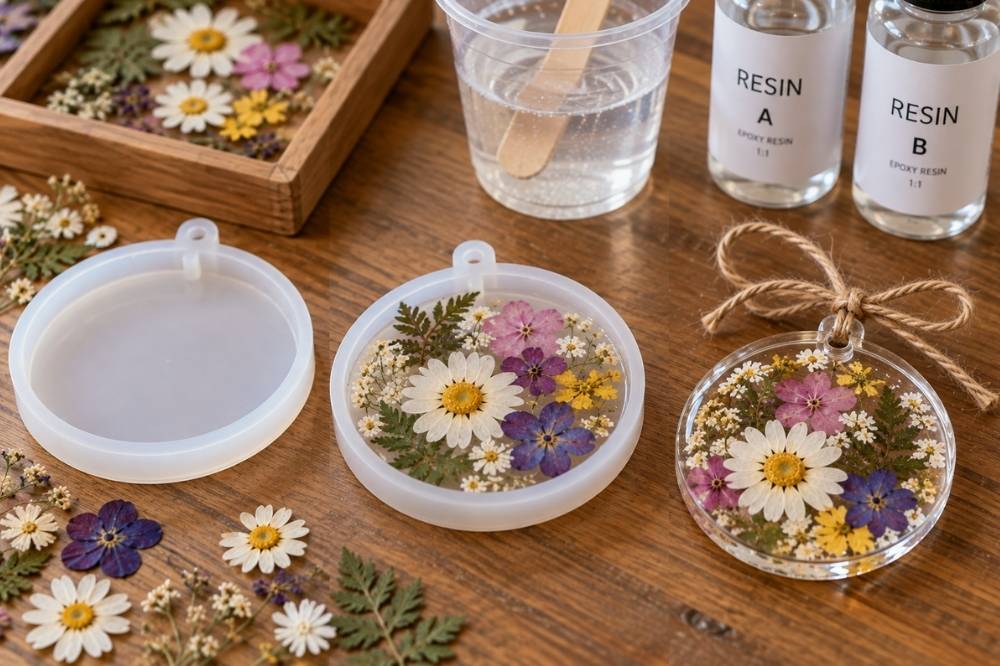 Pressed Flower Ornament Using Resin